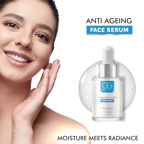 OG BEAUTY SCIENCE Hyaluronic Face Serum 30 Ml - Moisturizing Anti-Aging Formula with Hyaluronic Acid(fFROM INDIA)NUZ - View 3 of 4