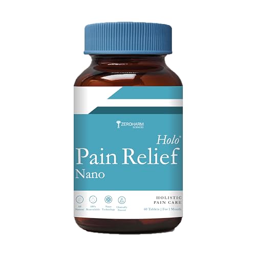 Holo Pain Relief Tablets | Plant-Based | Pain Management | Reduces Knee-Joint Pain | Improves Mobility | Willow Bark, Boswellia, Turmeric &amp; Ginger | Body Pain Relief | Non-addictive | 60 Veg Tablets - Shop at Colombo Mall