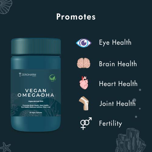 Zeaxanthin Lutein and Omega 3 fatty acids capsules (150 Tablet Combo Pack) | Vegan Omega DHA (60 Capsules) &amp; Holo Eyeris (90 Tablets) for Eye, Skin, Heart, Brain, Muscles, Bone &amp; Joint Support - Veg - View 4 of 5
