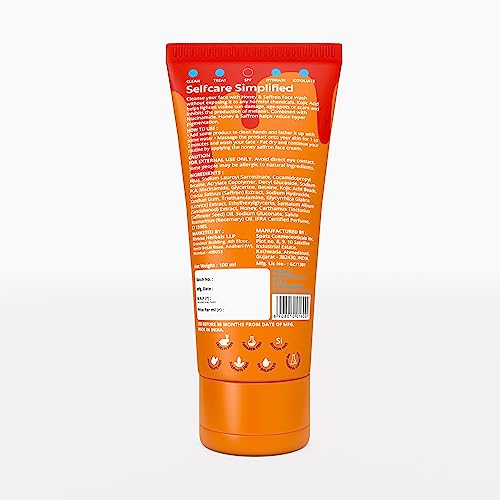 Rivona Naturals Honey &amp; Saffron, brightening facewash with Niacinamide, Kojic Acid l Daily Gentle Face Cleanser For All Skin Types 100gm - View 2 of 3