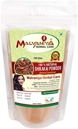 Shikakai Powder Natural 100% pure (ACACIA CONCINNA) Powder for GORGEOUS HAIRS NATURALLY by Neminath Herbal Care (100g) FROM DUBAI (SAM) - View 2 of 3
