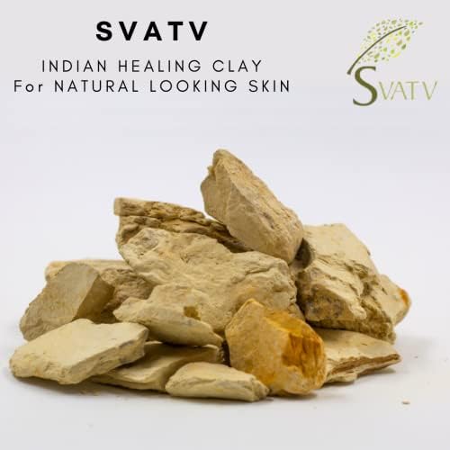 SVATV Fullers Earth Powder | Multani Mitti | Indian Healing Clay | Bentonite Clay | Deep Skin Pore Purifying Face Mask Skin care &amp; Dirt Remover - Natural Face Pack 227g FROM DUBAI (SAM) - View 2 of 2