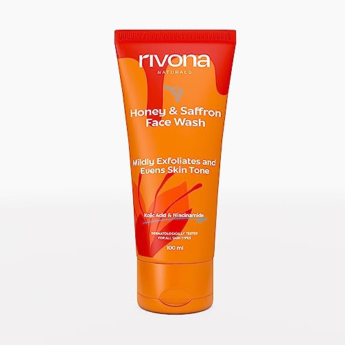 Rivona Naturals Honey &amp; Saffron, brightening facewash with Niacinamide, Kojic Acid l Daily Gentle Face Cleanser For All Skin Types 100gm - View 3 of 3