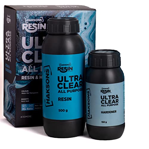Haksons Ultra Clear All Purpose Epoxy Resin and Hardener | Epoxy Resin Art Kit for Beginners | Non-Toxic Art Resin |Crystal Clear -Non Yellowing | (1350 grams)(FROM INDIA)NUZ - View 2 of 8