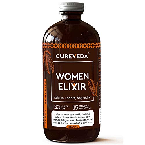 Cureveda Herbal Women Elixir- For Women's Health (Period cramps, mood swings, feminine pain relief) 450ml Syrup - View 6 of 6