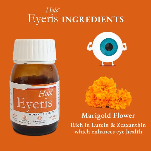 Zeaxanthin Lutein and Omega 3 fatty acids capsules (150 Tablet Combo Pack) | Vegan Omega DHA (60 Capsules) &amp; Holo Eyeris (90 Tablets) for Eye, Skin, Heart, Brain, Muscles, Bone &amp; Joint Support - Veg - View 5 of 5