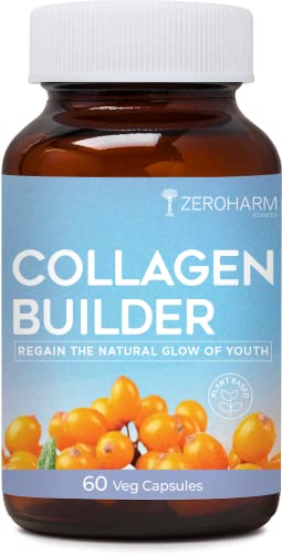 ZEROHARM Collagen Builder Anti-Aging Supplements For Women,Natural,Youthful Glow,Wrinkle-Free Skin,Promotes Skin Regeneration,Improves Skin Elasticity,Silica&amp;Hyaluronic Acid.,Capsule - Shop at Colombo Mall