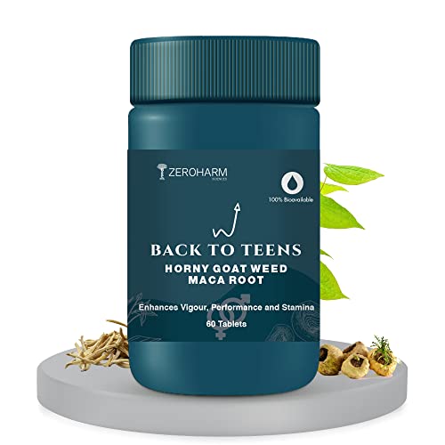 ZEROHARM BACK to TEENS - Horny Goat weed Epimedium - Maca Root extract - Safed Musli - Nano Formulated herbal Tablet - Shop at Colombo Mall