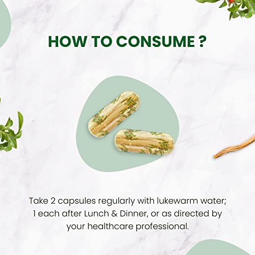 Himalayan Organics Ashwagandha 1000Mg Serve || Energy &amp; Endurance || 60 Veg Capsules - View 7 of 9