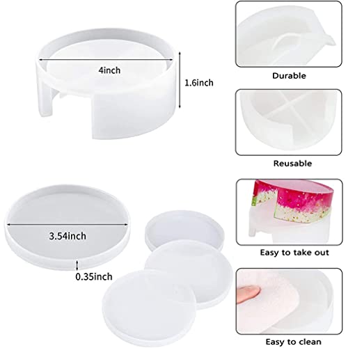 FDSHIP DIY Coaster Mold Creative Epoxy Mold Multipurpose Resin Craft Mold Silicone Casting Mold (Cups Mats)(FROM INDIA)NUZ - View 2 of 6