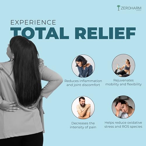 Holo Pain Relief Tablets | Plant-Based | Pain Management | Reduces Knee-Joint Pain | Improves Mobility | Willow Bark, Boswellia, Turmeric &amp; Ginger | Body Pain Relief | Non-addictive | 60 Veg Tablets - View 6 of 8