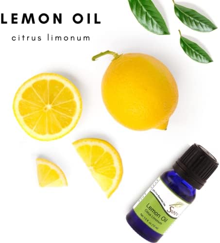 SVATV Lemon Essential Oil For Yoga Massage &amp; Muscle Ache, Room Fragrance Oil for Diffuser, Aromatherapy Oils, Therapeutic Grade, DIY Personal Care - 10ml FROM DUBAI (SAM) - View 2 of 3