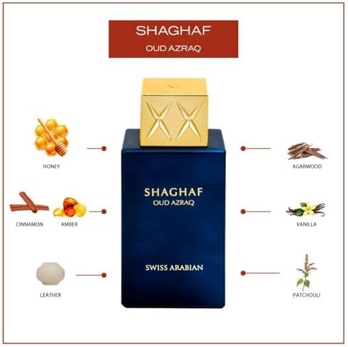 Swiss Arabian Shaghaf Oud Azraq Unisex Eau De Parfum 75ml - Amber, Vanilla, Oud Scent - View 3 of 3