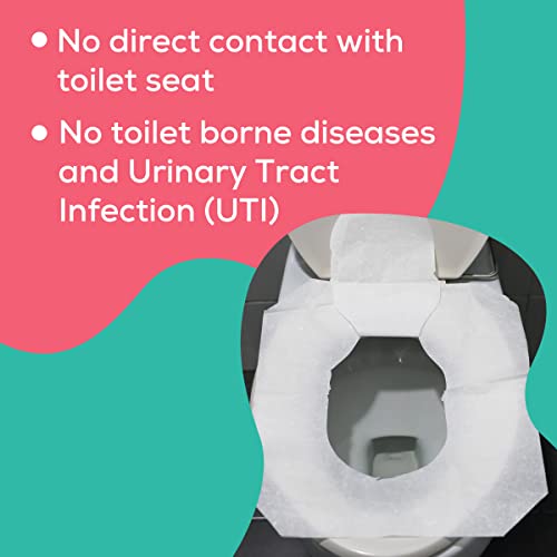 Evereve Disposable Paper Toilet Seat Covers for Women &amp; Men, 20 sheets, No toilet-borne diseases, Water-resistant, Comfortable &amp; hygienic, Easy to carry &amp; use, Eco-friendly, Must for outdoors (FROM INDIA SAB) - View 3 of 3