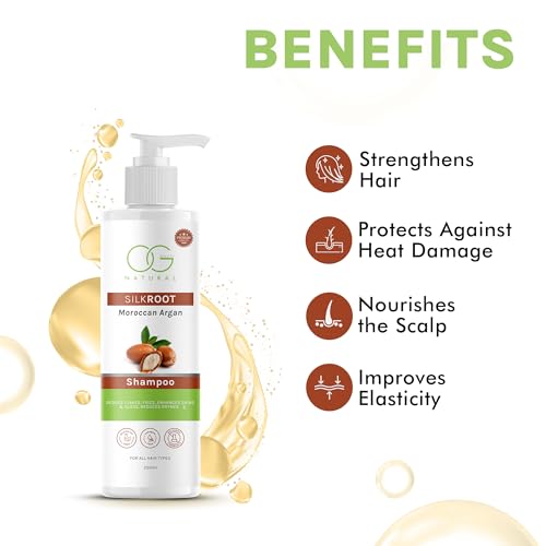 OG BEAUTY NATURAL Moroccan Argan Shampoo - 250ml | Achieve Smooth, Silky, and Strong Hair, Free from Silicon Oil, Paraben-Free(fFROM INDIA)NUZ - View 3 of 5