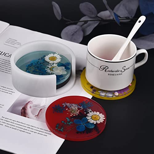 FDSHIP DIY Coaster Mold Creative Epoxy Mold Multipurpose Resin Craft Mold Silicone Casting Mold (Cups Mats)(FROM INDIA)NUZ - View 4 of 6