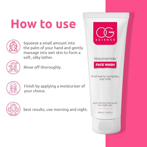 OG BEAUTY SCIENCE Niacinamide Face Wash 100 ML - Cleansing Formula with Oat Milk Extract and Berry Extract(fFROM INDIA)NUZ - View 5 of 5