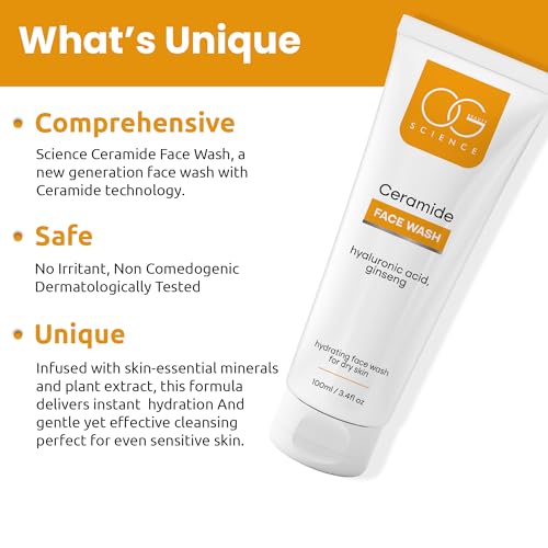 OG BEAUTY SCIENCE Ceramide Face Wash 100 ML - Hydrating Formula with Ginseng Extract and Hyaluronic Acid(fFROM INDIA)NUZ - View 3 of 5