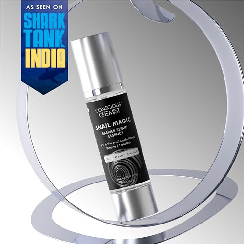 Conscious Chemist® Snail Magic Skin Barrier Repair Essence Serum | 97% Active Snail Mucin Filtrate, Betaine &amp; Trehalose | For Dryness, Redness, Damaged Skin | For Women &amp; Men All Skin Types | 50 ml (FROM INDIA SAB) - View 2 of 3