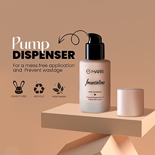 MARS High Coverage Liquid Matte Foundation | Blemish Free &amp; Blendable Foundation for Makeup (40ml) (SHADE-03)(FROM INDIA)NUSS - View 2 of 4
