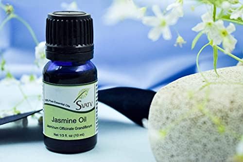 SVATV Jasmine Essential Oil For Natural Yoga Massage Oil &amp; Therapeutic Grade Oil, Boost Uplifted Mood &amp; Room Freshness - Aromatherapy, DIY Personal Care - 10ml FROM DUBAI (SAM) - View 2 of 3