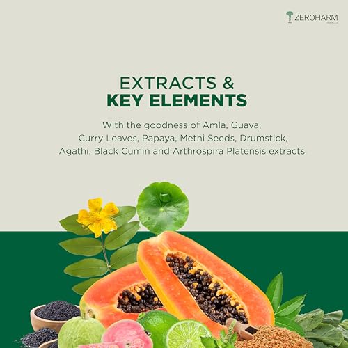 ZEROHARM Vitamin B Complex with Vitamin D3, Vitamin K2 & Centella Asiatica with B1, B2, B3, B5, B6, B9 & Vitamin B12 |Improves hair, skin & nails | Improves Heart Health & Regulates Calcium | 60 Caps - View 5 of 8