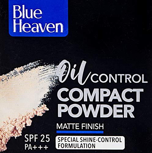 Blue Heaven Oil Control Glossy Compact Powder For Oily Skin, Spf 25, Matte Finish, Cream 201, 8Gm(FROM INDIA)JEZ - View 2 of 3