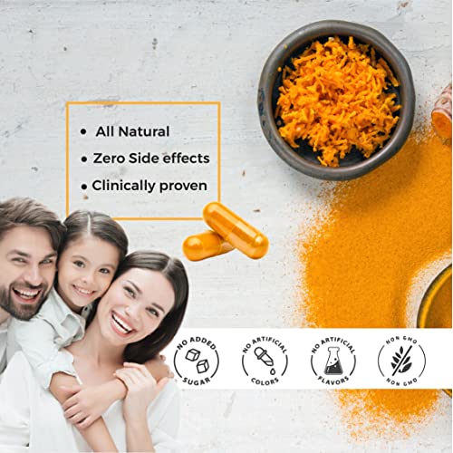 ZEROHARM Holistic Curcumin Capsules 1350mg | Helps Reduce Inflammation and Pain | Antioxidant &amp; Anti-inflammatory (90 Capsules) - View 5 of 5