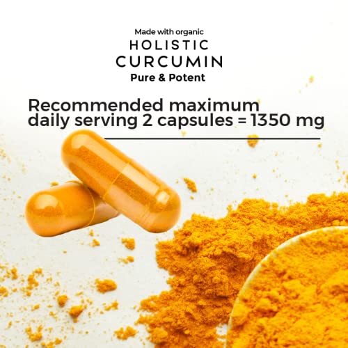 ZEROHARM Holistic Curcumin Capsules 1350mg | Helps Reduce Inflammation and Pain | Antioxidant &amp; Anti-inflammatory (90 Capsules) - View 4 of 5