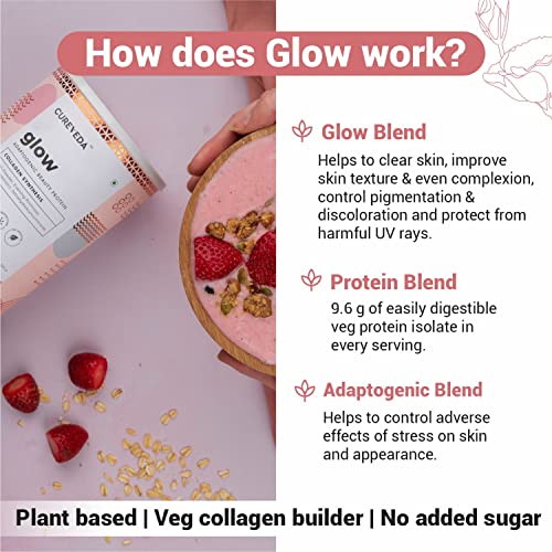 Cureveda Collagen Builder for Women-glow,complexion,-plant-based Skin supplement, anti-aging,300 gm (600gm powder) - View 4 of 8