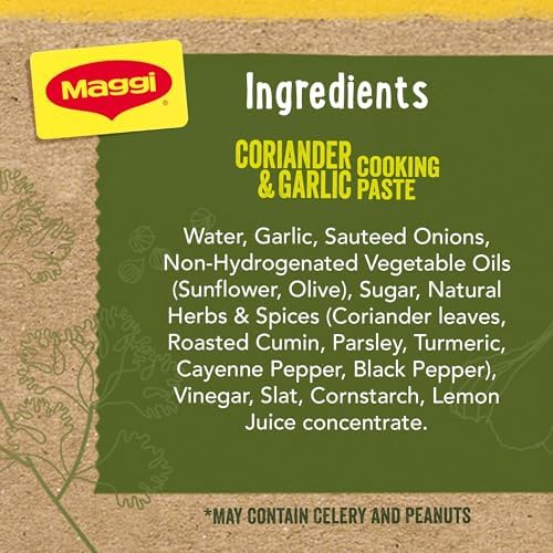 Maggi Coriander And Garlic Cooking Paste, Olive Oil, Leaves Garlic, 200 Gm - View 4 of 4