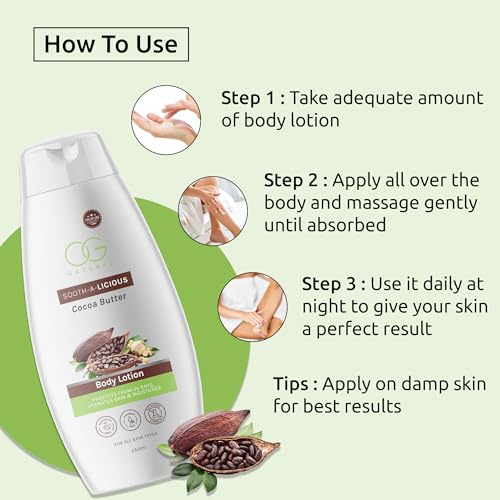 OG BEAUTY NATURAL Sooth-a-Licious Cocoa Butter Body Lotion 250 Ml - Calming Hydration(fFROM INDIA)NUZ - View 5 of 5