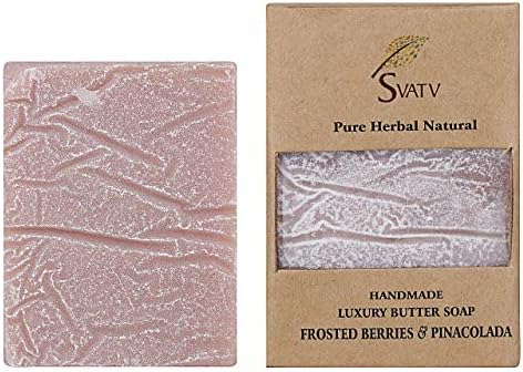 SVATV Handmade Sugar Natural Soap ll For All Skin types 100g Bar ll Kosher Certified (Frosted Berries Pinacolada) FROM DUBAI (SAM) - View 3 of 3