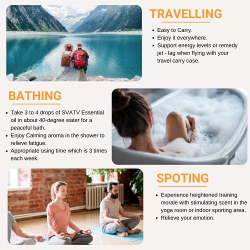 SVATV Lemon Essential Oil For Yoga Massage &amp; Muscle Ache, Room Fragrance Oil for Diffuser, Aromatherapy Oils, Therapeutic Grade, DIY Personal Care - 10ml FROM DUBAI (SAM) - View 3 of 3