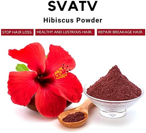 SVATV Hibiscus Powder | Sabdariffa | Rosa Sinensis | Natural Powder for Hair &amp; Skin | Prevent hair Problem &amp; Minimizes Skin Pores for Men &amp; Women 227g, 0.5lb, 8oz FROM DUBAI (SAM) - View 3 of 3