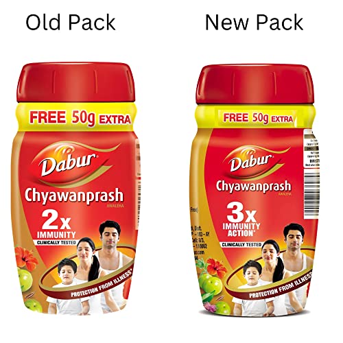 Dabur Chyawanprash - 550g (500g + 50g Free)| 3X Immunity Action | With 40+ Ayurvedic Herbs | Helps Build Strength & Stamina | Builds Overall Health - View 4 of 4