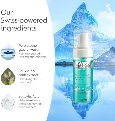 Swiss Image Pore Tightening &amp; Mattifying Foaming Face Wash 150ml, For Combination to Oily Skin, Dermatoligically Tested for Anti Shine &amp; Firming Skin FROM DUBAI (SAM) - View 3 of 3