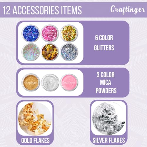Craftinger DIY Resin Coaster Kit with 200gm Epoxy Resin Moulds and More(FROM INDIA)NUZ - View 3 of 4