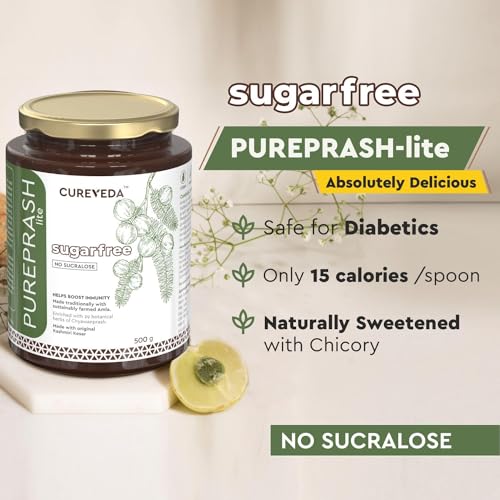 Cureveda Pureprash Lite-Sugarfree Chyawanprash, Safe for Diabetics, Low Calories, Organic Immunity Booster for All Age Groups with Saffron/Kesar, No added Sugar, No Sucralose (500gm) - View 7 of 7