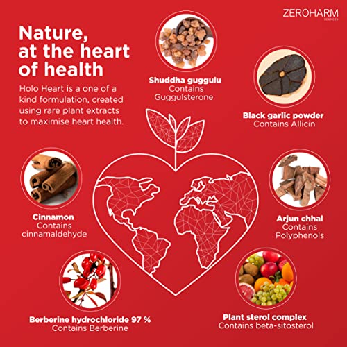 ZEROHARM Holo Heart tablets | Plant-based | Men &amp; women heart health supplements | Prevents coronary artery disease | Manages lipid profile | Prevents blockages - 60 Veg tablets - View 3 of 5