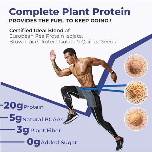 Cureveda PRO Super-3 Vegan Plant Protein powder with Superfood, Superseeds &amp; Superberries | Chocolate (500gm) - View 3 of 4