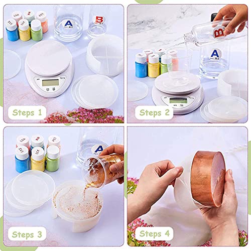 FDSHIP DIY Coaster Mold Creative Epoxy Mold Multipurpose Resin Craft Mold Silicone Casting Mold (Cups Mats)(FROM INDIA)NUZ - View 3 of 6