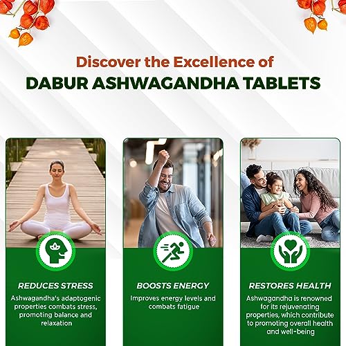 Dabur Ashwagandha Tablet - Immunity Booster | Rich in Antioxidant | Pure Herbs - 60 tablets - View 4 of 6