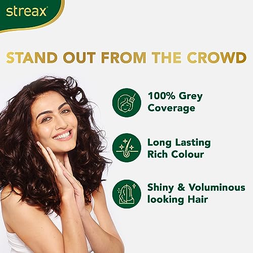 Streax Permanent Hair Colour, 100% Grey coverage, Infused with Argan and Walnut Oil, Long Lasting Cream Hair Colour for Women, Black Hair Colour, 1 Natural Black, 120 ml, Pack of 1(FROM INDIA)JEZ - View 2 of 4