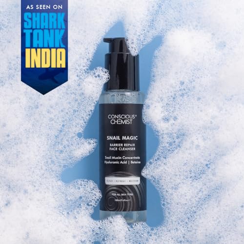 Conscious Chemist® Snail Magic Cleanser Barrier Repair Low pH Gel Cleanser | Daily Mild Face Cleanser for All Skin with Korean Snail Mucin Concentrate, Betaine &amp; Pine Bark Extract | 100ml (FROM INDIA SAB) - View 2 of 3