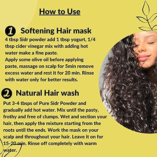 100% Natural Sidr Powder 227g (8oz) (0.5 lb) | Sidr leaves Powder for hair | Natural Hair conditioner FROM DUBAI (SAM) - View 2 of 3