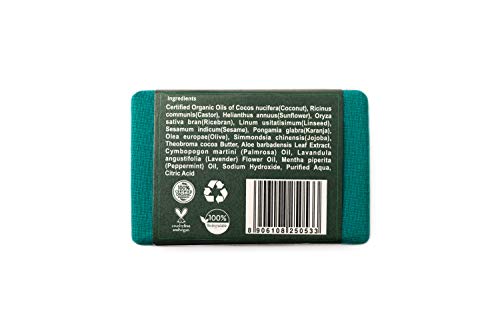 Rustic Art Organic Aloe Vera Soap | Almond, Jojoba, Vitamin E | Dry to Normal Skin | | Coldprocessed | Hydrating | For Women &amp; Men | 100g (FROM INDIA SAB) - View 3 of 3