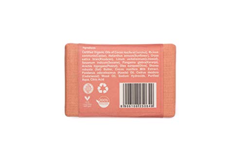 Rustic Art Organic Kewda Soap | Coconut Milk, Sal Butter | Dry to Normal Skin | Coldprocessed | Nourishing | For Women &amp; Men | 100g (FROM INDIA SAB) - View 3 of 3