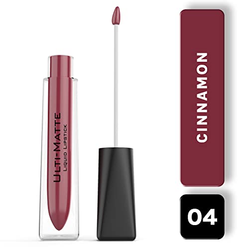 Bella Voste Ulti-Matte Liquid Lipstick|Enriched with Vitamin E|Transferproof|Waterproof|Long Lasting|Cruelty Free|No Feathering OR Bleeding|High Pigmentation|One Stroke Application|Cinnamon (04) - View 4 of 4