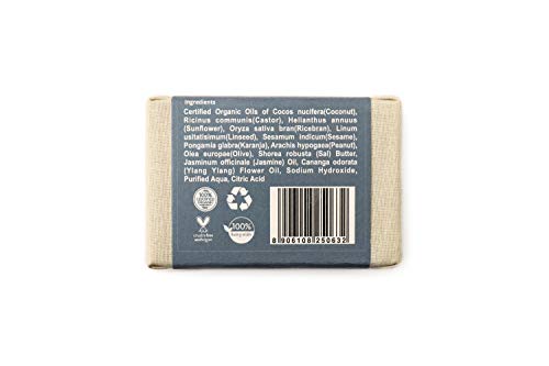 Rustic Art Organic Jasmine Soap | Nourished &amp; Youthful Skin | Luxurious, Calming Aroma | Coldprocessed | For Women &amp; Men | 100g (FROM INDIA SAB) - View 3 of 3